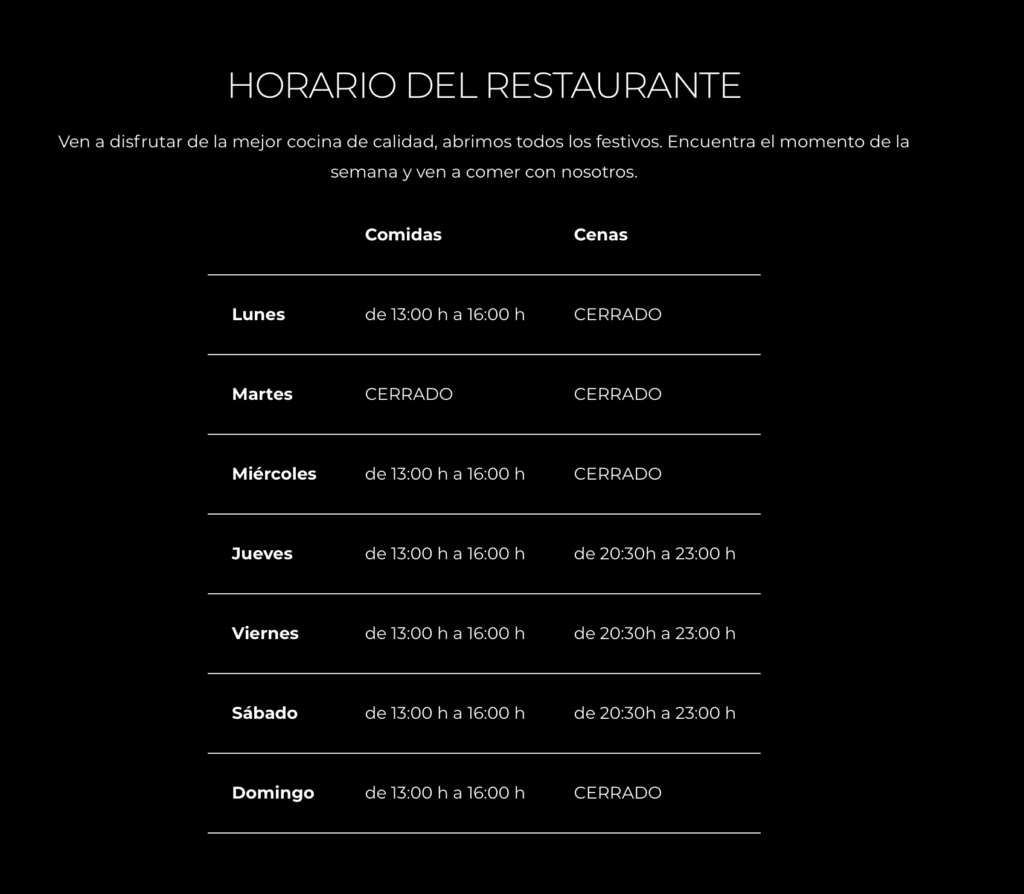 horario sant marti restaurant